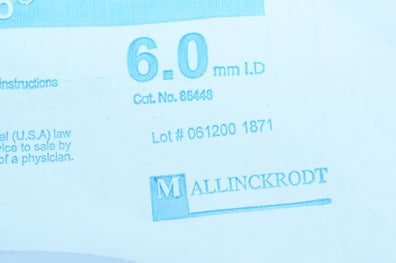 Mallinckrodt 86448 Intermediate Hi-Lo Tracheal Tube Cuffed 6.0mm (x)